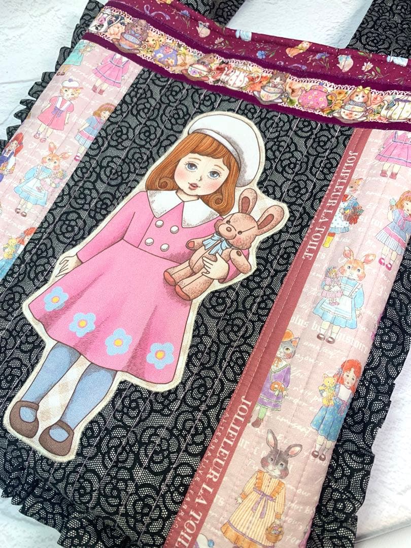 フリルバッグ ポーチ 2点セット ビッグコラコラ ジョリーフルール 女の子 黒