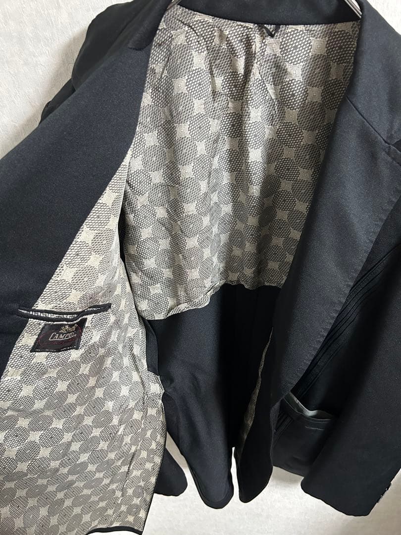 60s USA製 CAMPUS テーラードジャケット ブラック 黒　L 古着