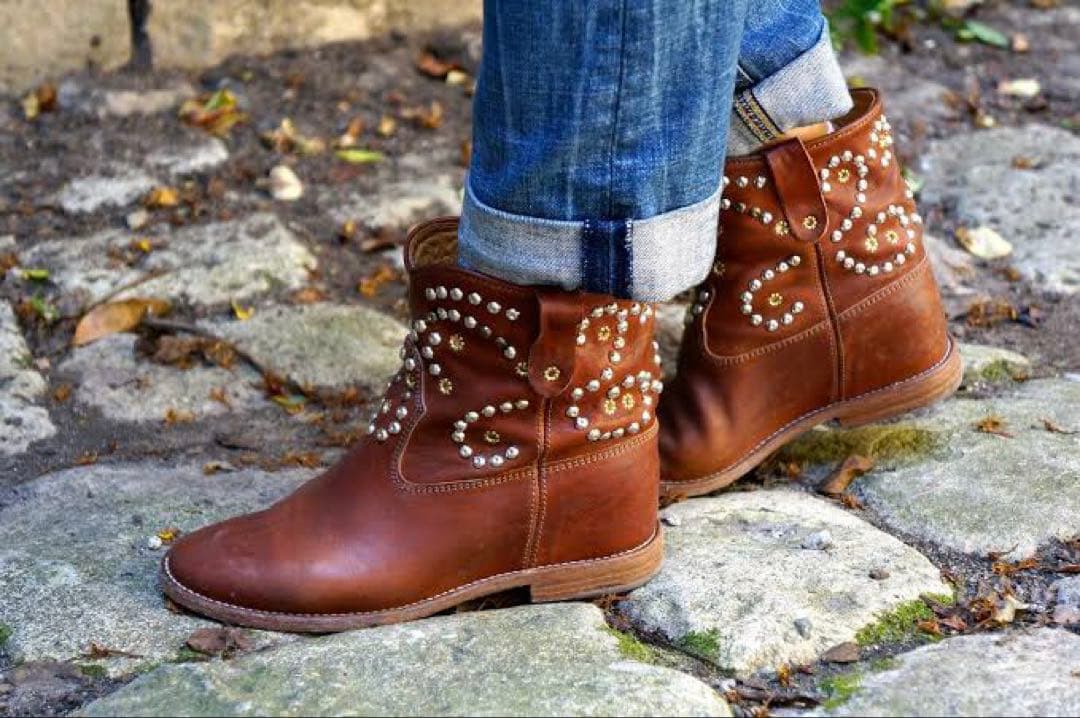 ISABEL MARANT ショートブーツ ウエスタン リペア済み 40