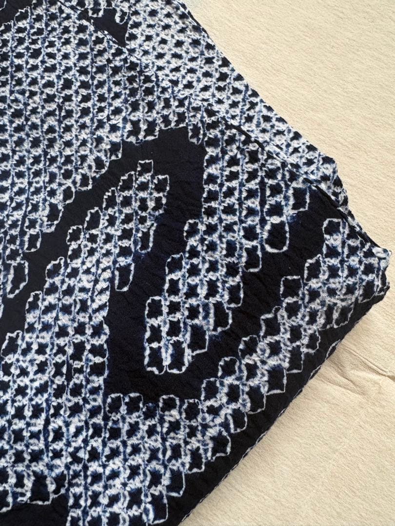 美品　有松絞り　藍染め　浴衣　木綿