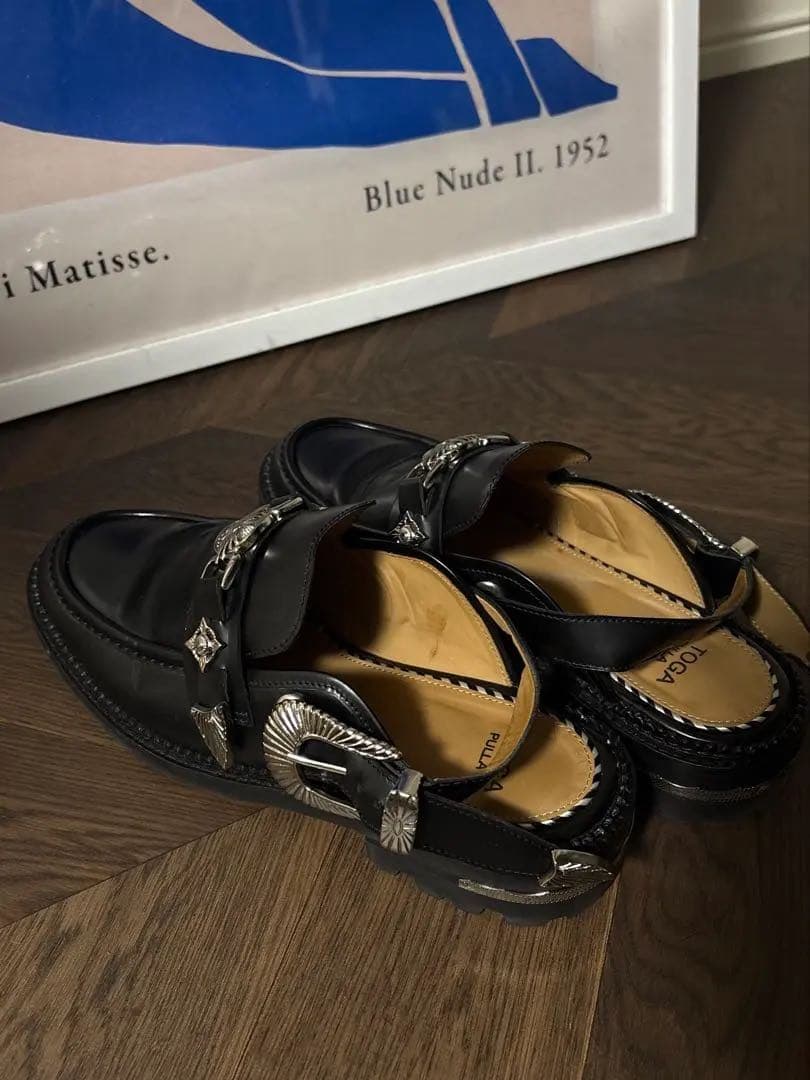 靴 TOGA PULLA L MULE LOAFER 38