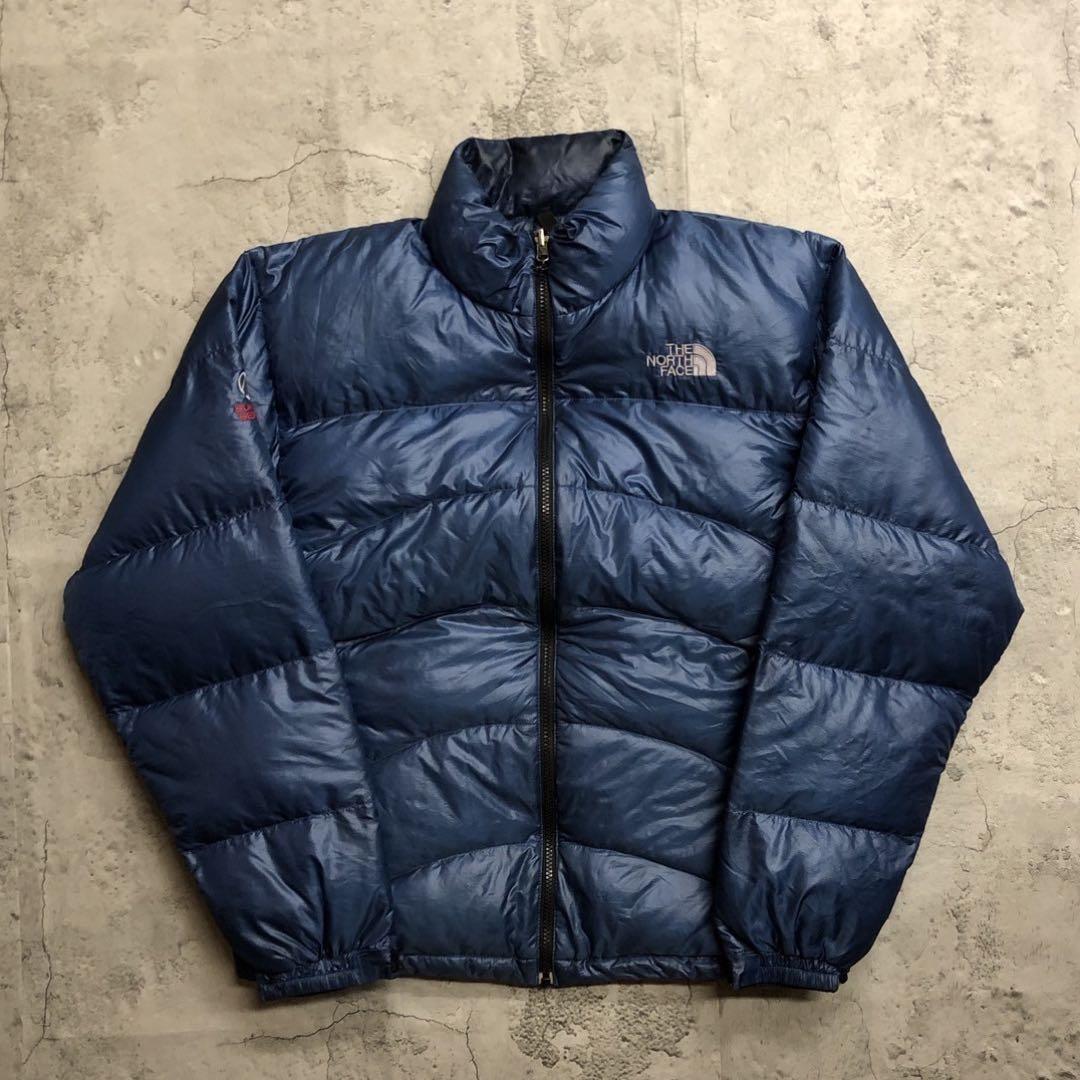 サミットシリーズ　刺繍　M ブルー　ヌプシ　ザノースフェイス　ダウンジャケット