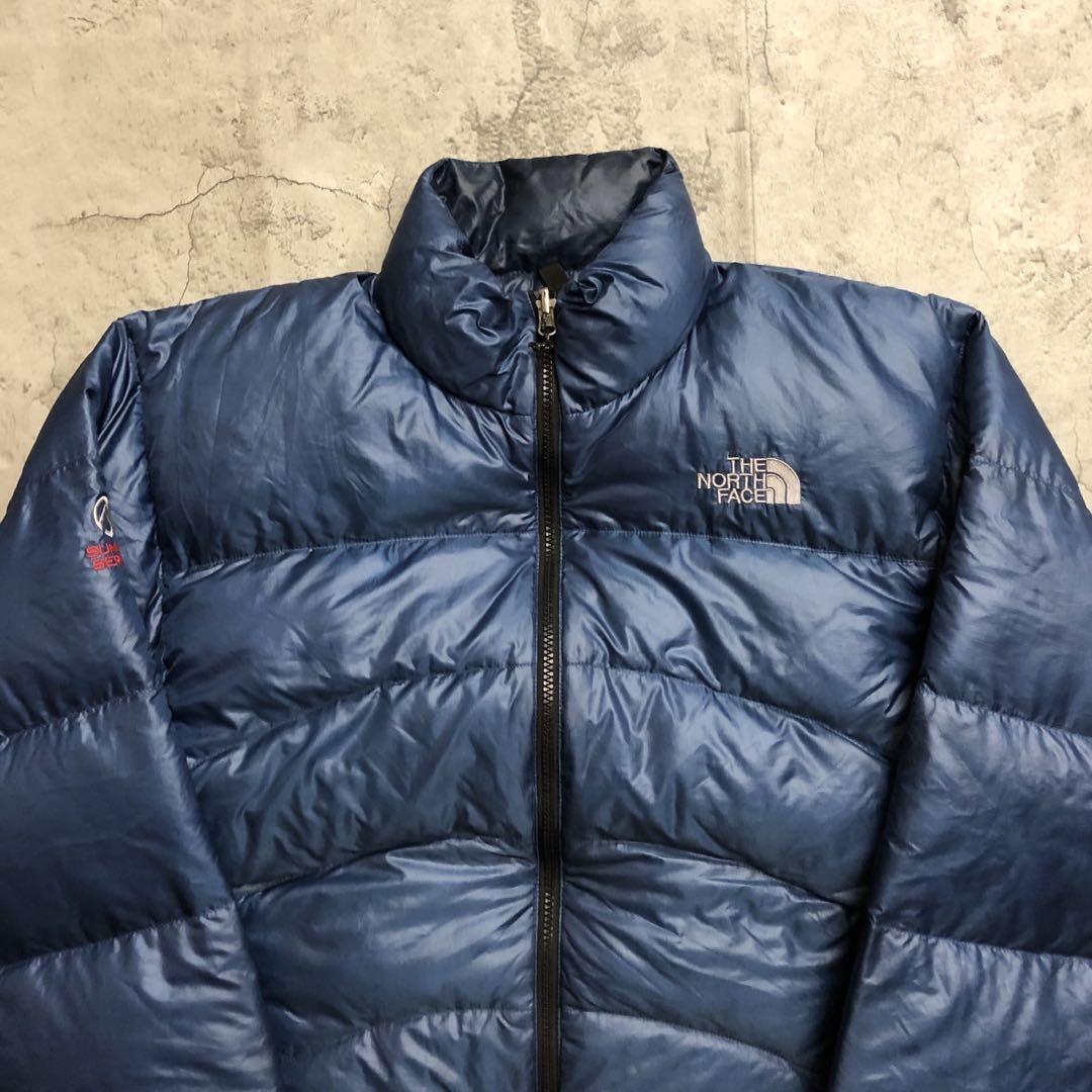サミットシリーズ　刺繍　M ブルー　ヌプシ　ザノースフェイス　ダウンジャケット