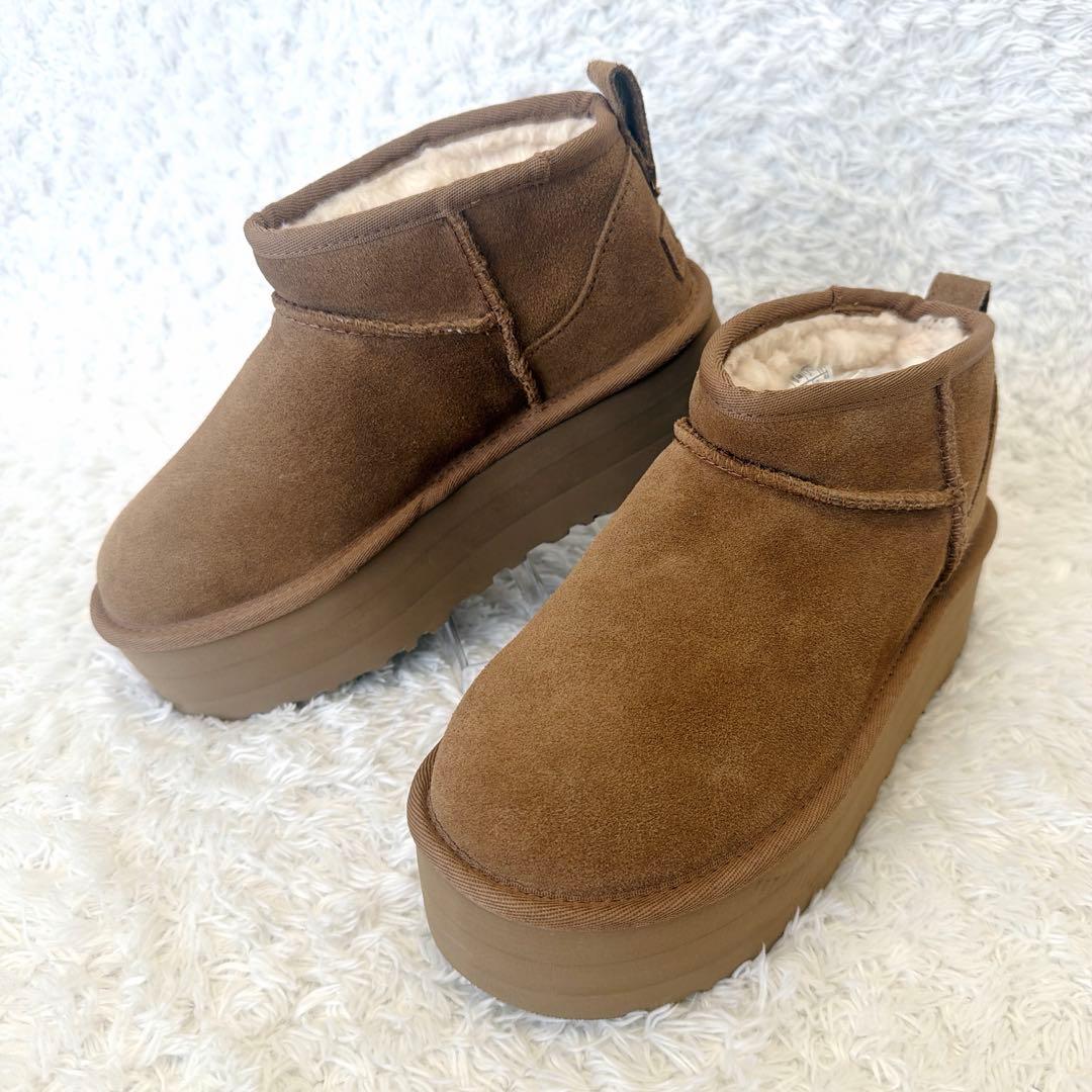 未使用 UGG クラシック ウルトラ ミニ プラットフォーム 厚底 23cm