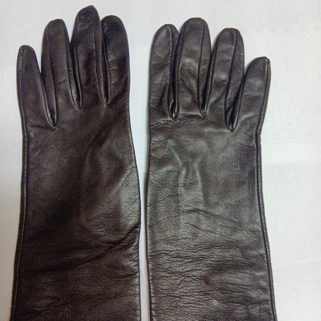 セルモネータ　SERMONETA 皮手袋　ロンググローブ　裏地シルク　サイズ ７