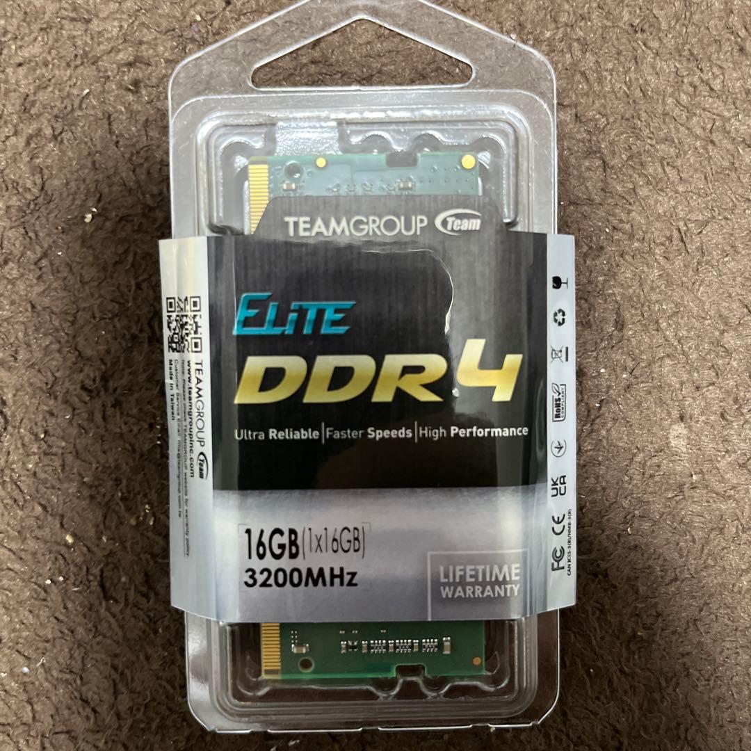 メモリー TEAMGROUP ELITE DDR4 16GB 3200MHz