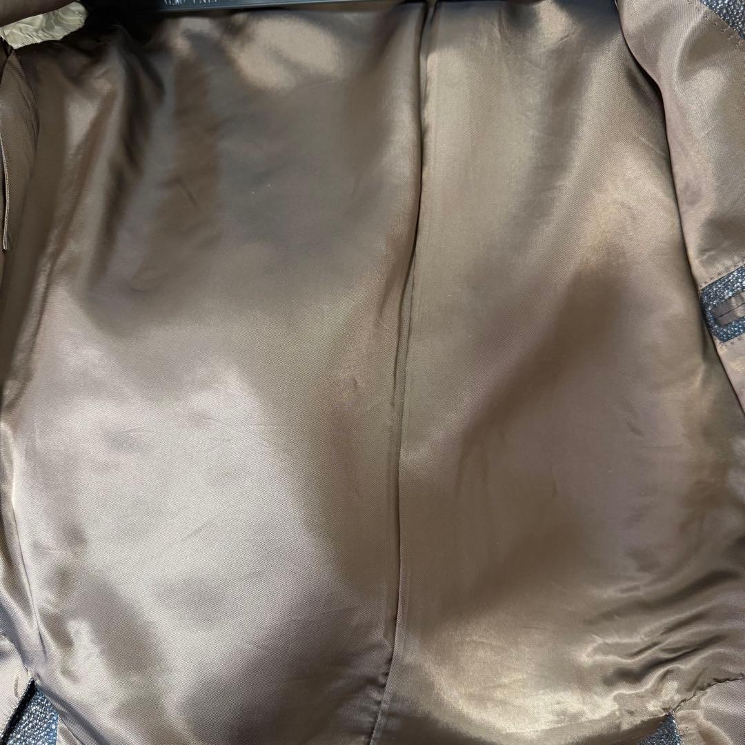 Delfinoウールチェックジャケット イタリア スーツ 44S オーダー