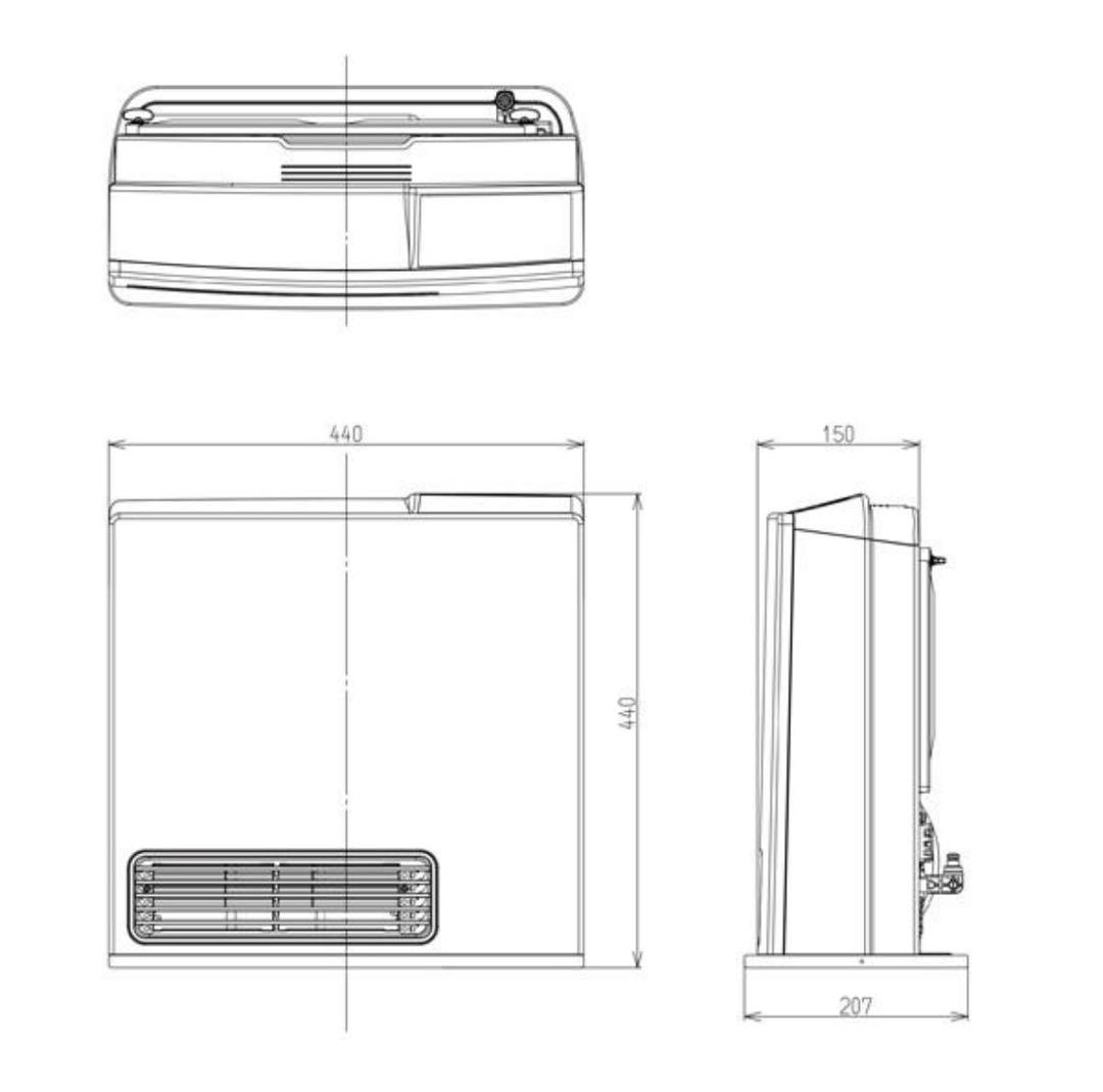 新品未使用 Rinnai ガスファンヒーター　SRC365E ガスコード付
