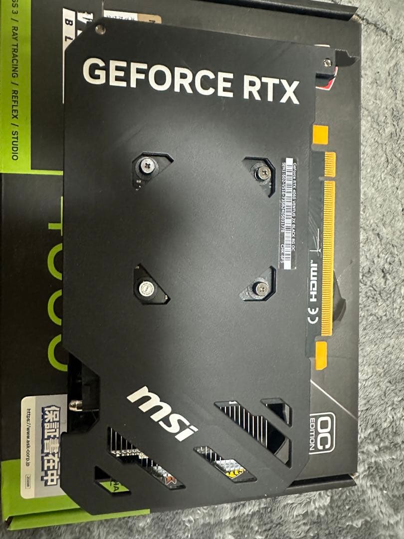 グラフィックボード・グラボ・ビデオカード GeForce RTX 4060 VENTUS 2X BLACK 8G OC