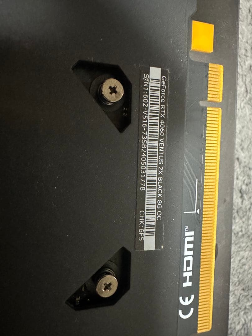 グラフィックボード・グラボ・ビデオカード GeForce RTX 4060 VENTUS 2X BLACK 8G OC