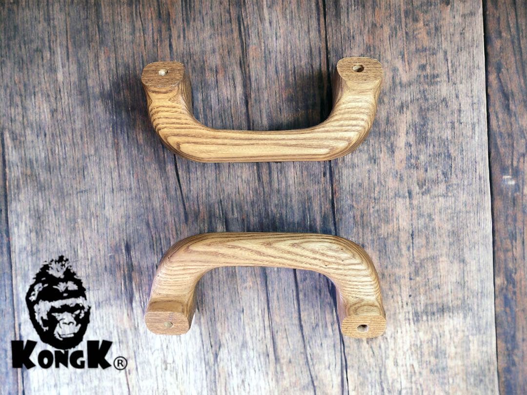 コングK ハイエース用　Aピラー用アシストグリップセット(2本)タモ材オイル仕上