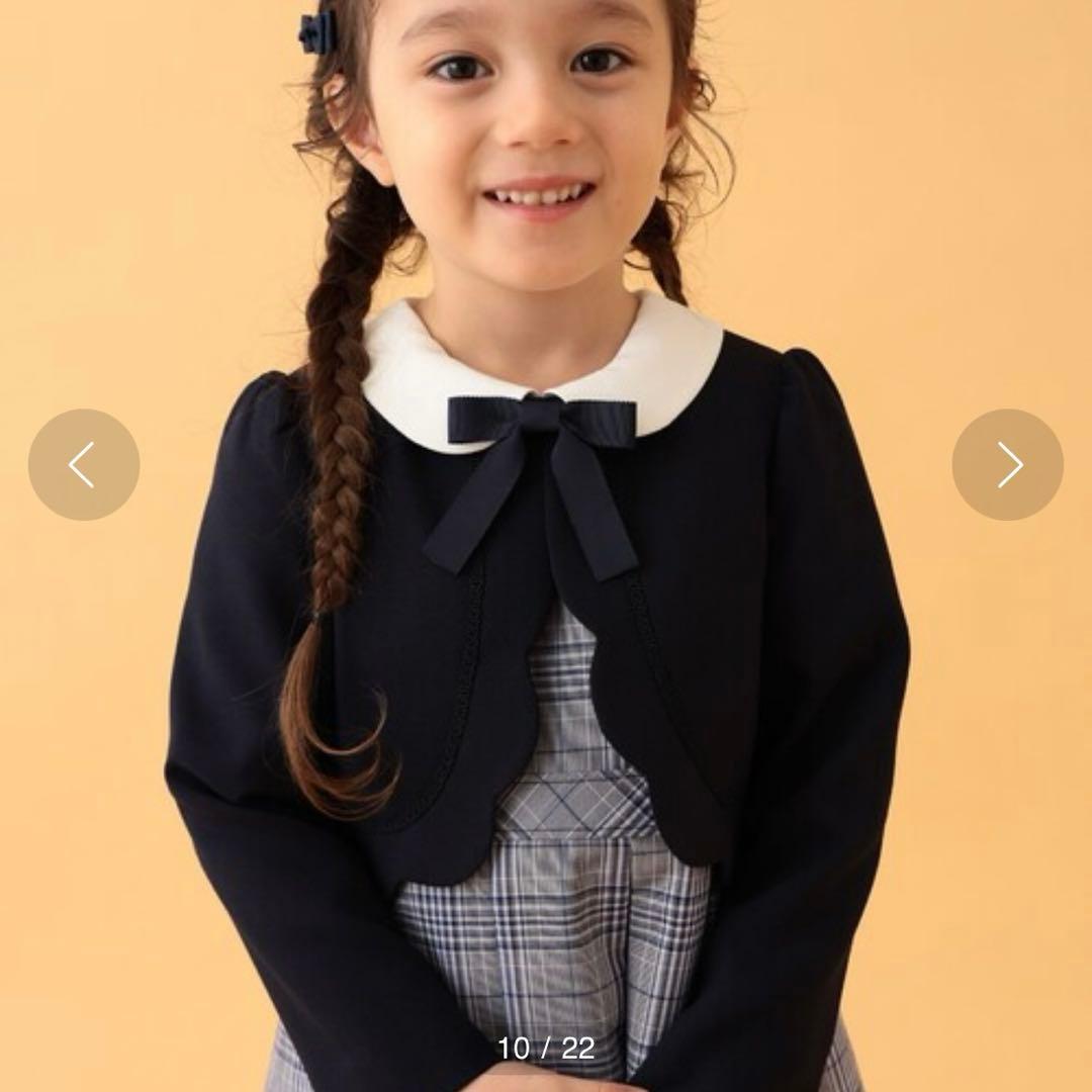 【ほぼ未使用】BEAMSmini セレモニー ワンピース+ボレロ セット120