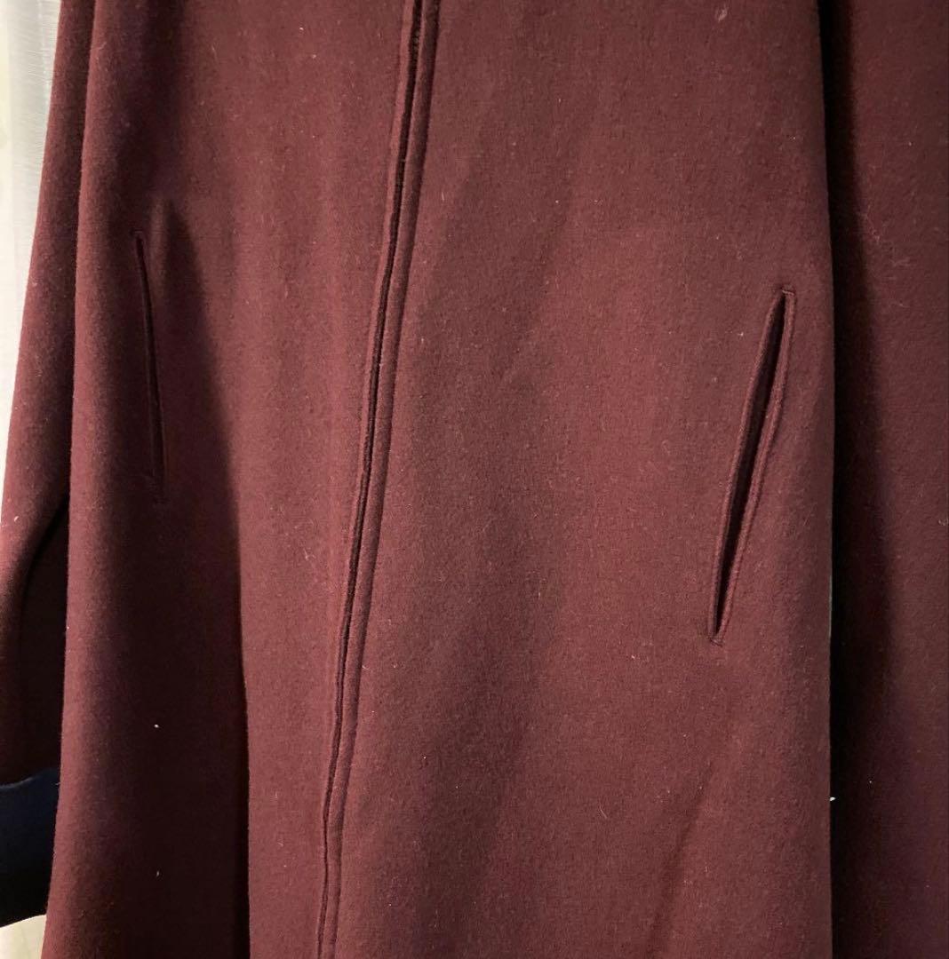 ヨウジヤマモト ハイネックメルトンポンチョ変形コート