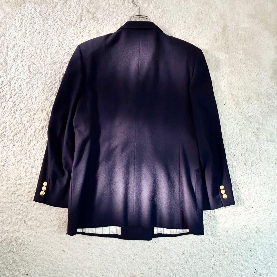 バーバリーBurberrys ジャケットダブル　金ボタン ネイビー　ワッペン　L