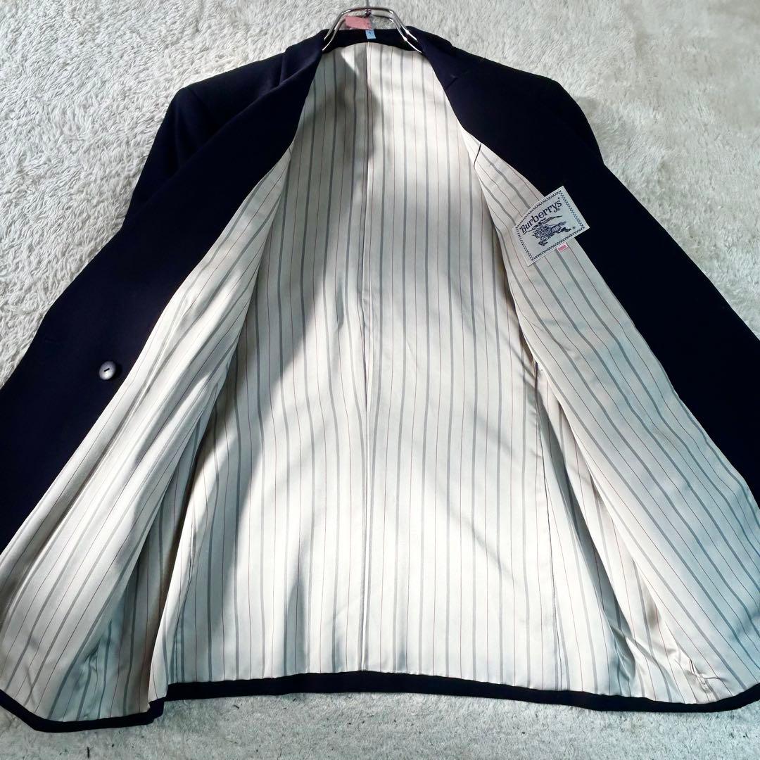 バーバリーBurberrys ジャケットダブル　金ボタン ネイビー　ワッペン　L