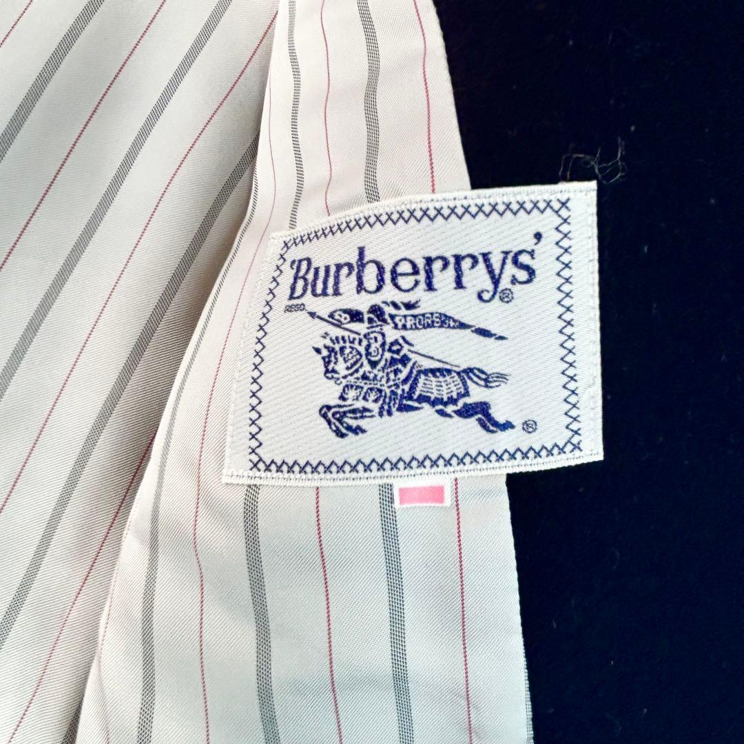 バーバリーBurberrys ジャケットダブル　金ボタン ネイビー　ワッペン　L