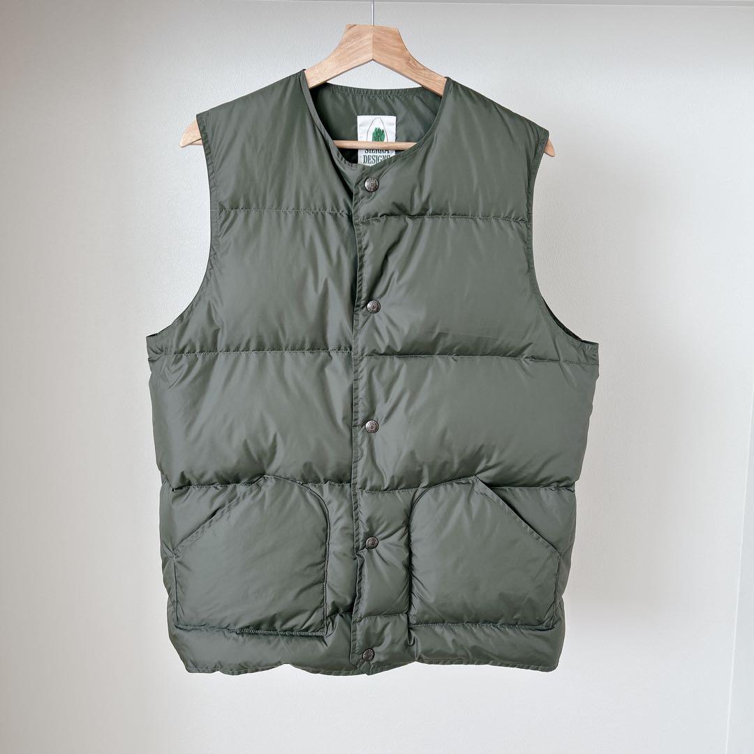 SIERRA DESIGNS シェラデザイン ライト ダウンベスト カーキ