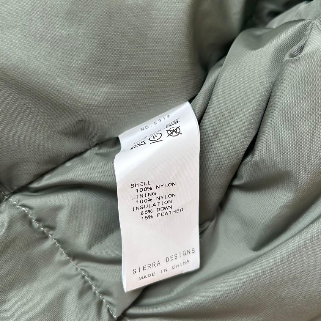 SIERRA DESIGNS シェラデザイン ライト ダウンベスト カーキ