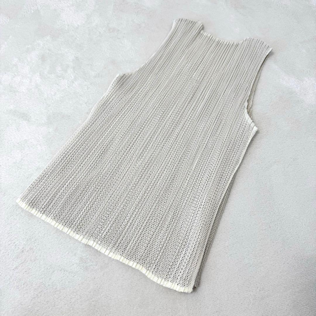 美品✨PLEATS PLEASE バイカラー　ノースリーブ　チュニック　トップス