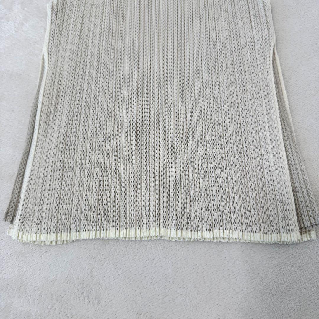 美品✨PLEATS PLEASE バイカラー　ノースリーブ　チュニック　トップス