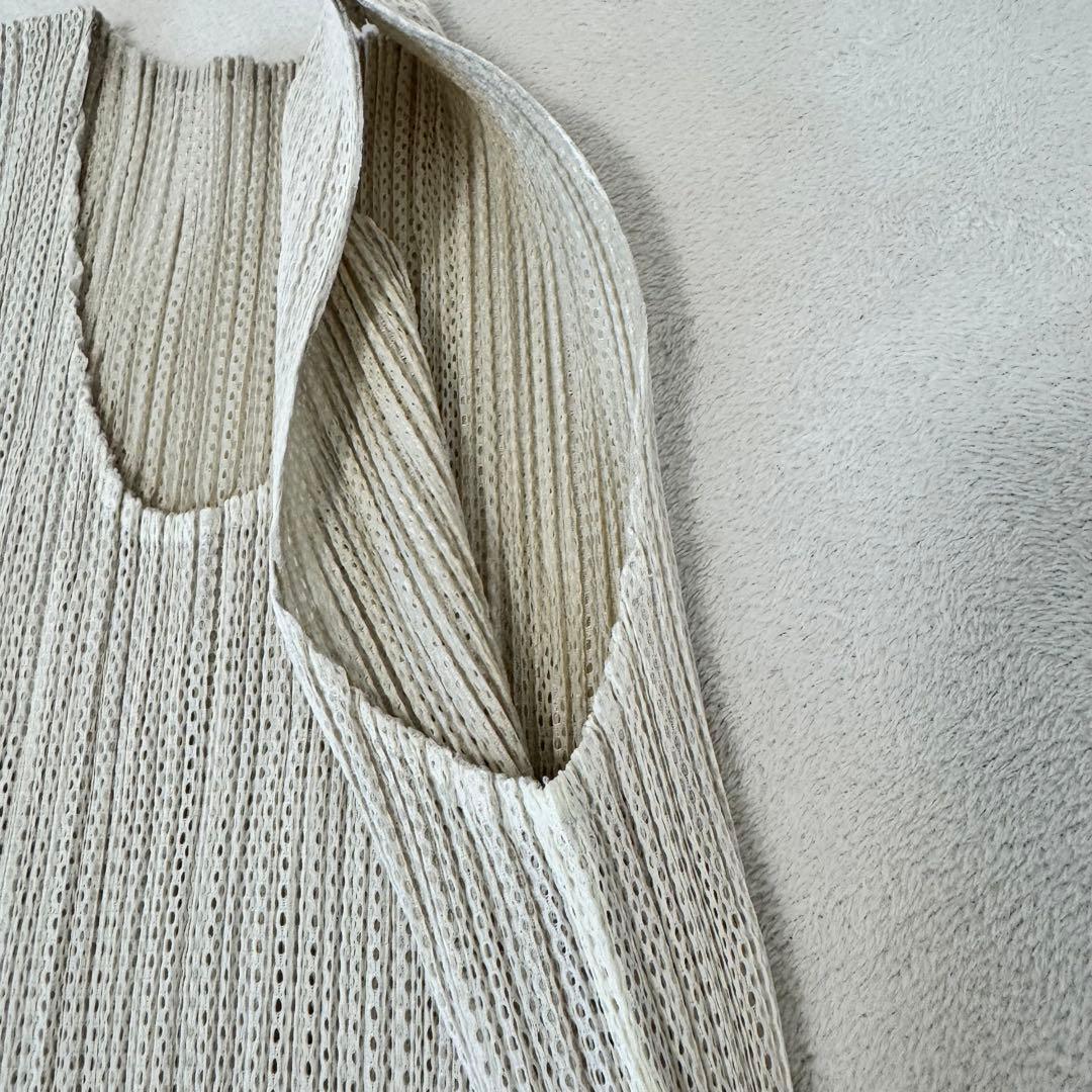 美品✨PLEATS PLEASE バイカラー　ノースリーブ　チュニック　トップス