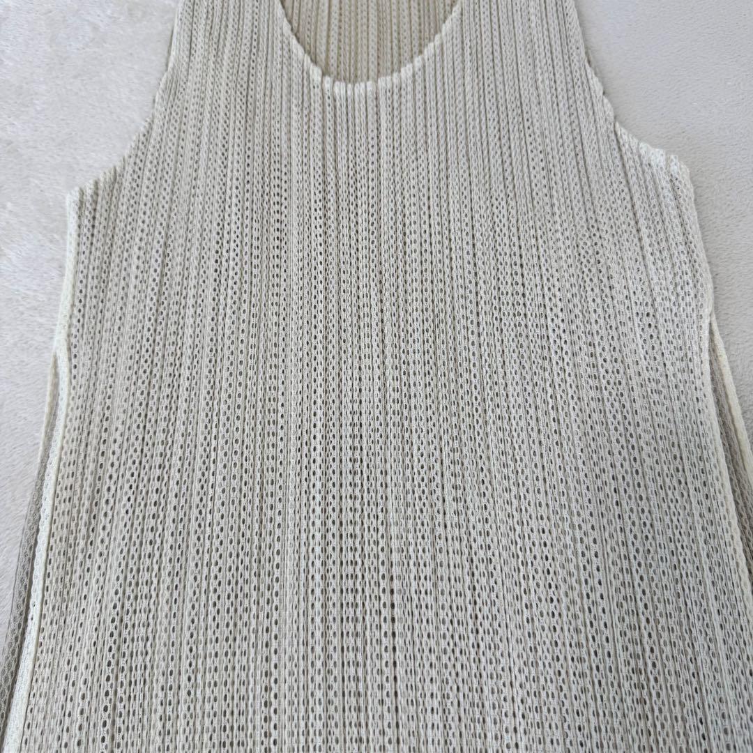 美品✨PLEATS PLEASE バイカラー　ノースリーブ　チュニック　トップス