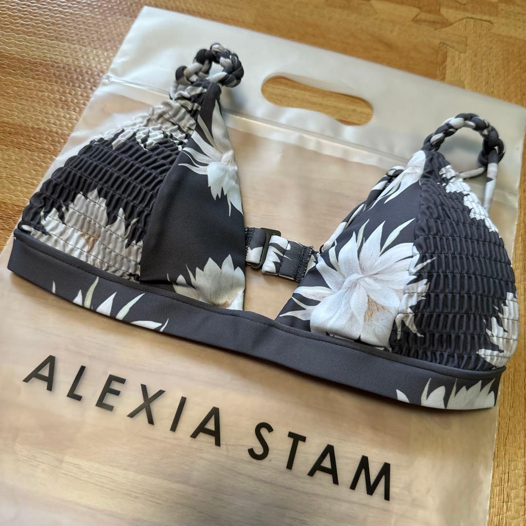 ALEXIA STAM フラワープリント三角ビキニ S