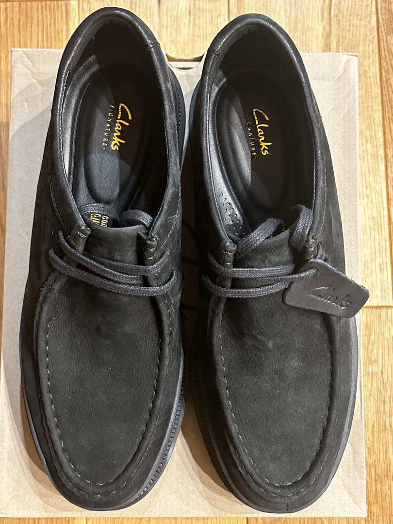 Clarks Badell Seam ブラックヌバック 10 UK