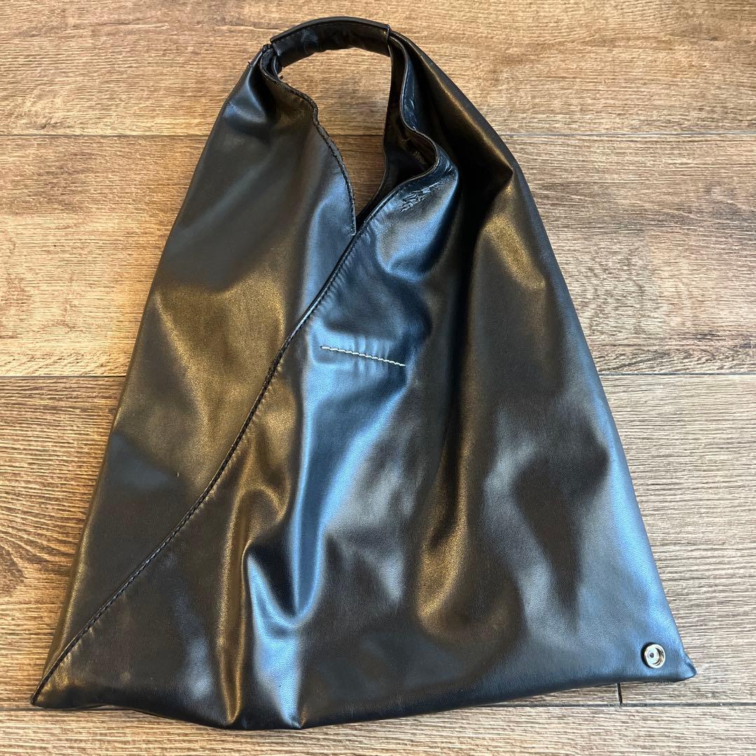 ＭＭ６　マルジェラ　　黒レザーバック　ジャパニーズトートバッグ