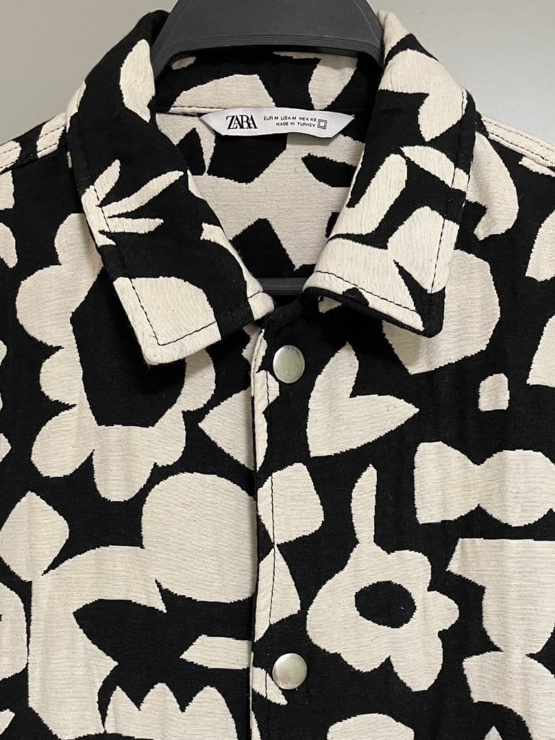 や*ん様 ZARA Iggy 総柄 ジャガード ジャケット 赤西仁着用 黒/白
