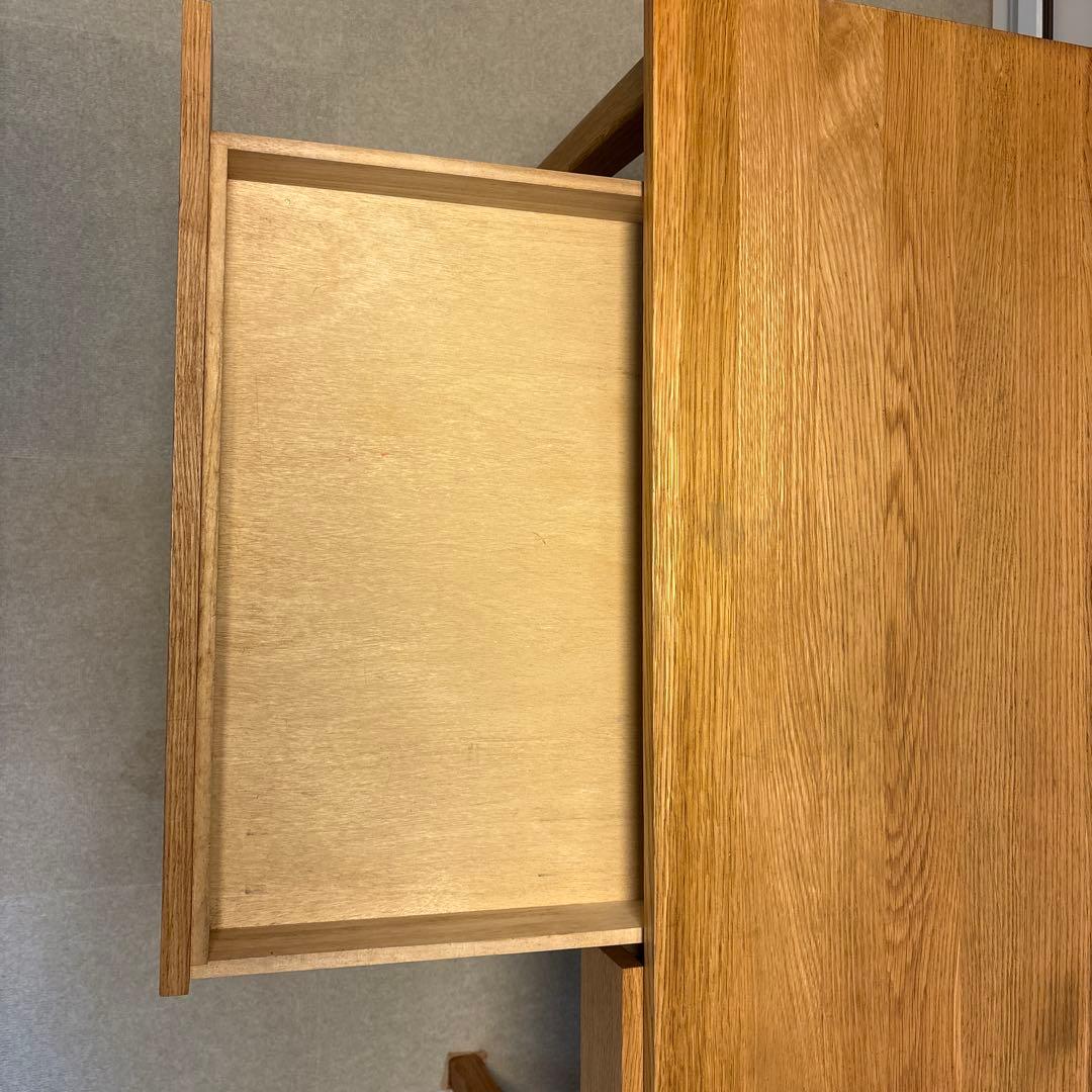 ★引取専用★無印良品無垢材デスク•引出付（オーク材）