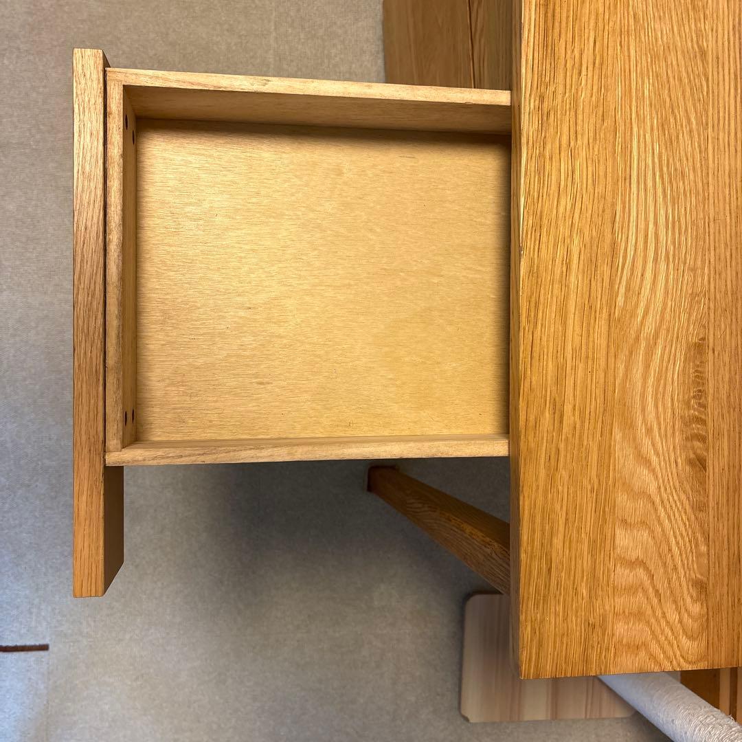 ★引取専用★無印良品無垢材デスク•引出付（オーク材）