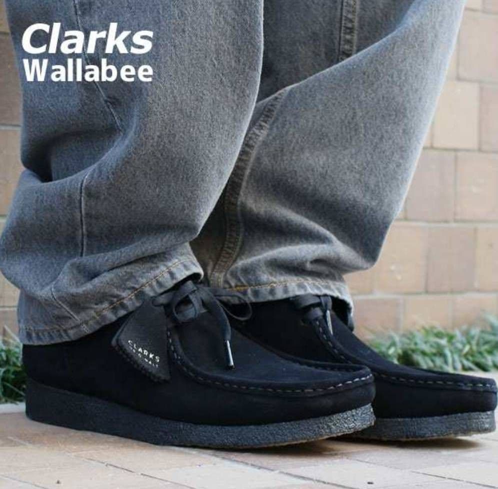 Clarks ブラック Wallabee 25cm クラークス ワラビー 黒