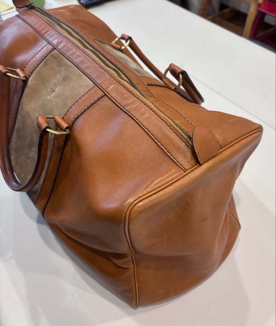 ChristianDior ディオール　ボストンバッグ　茶色　革　スエード