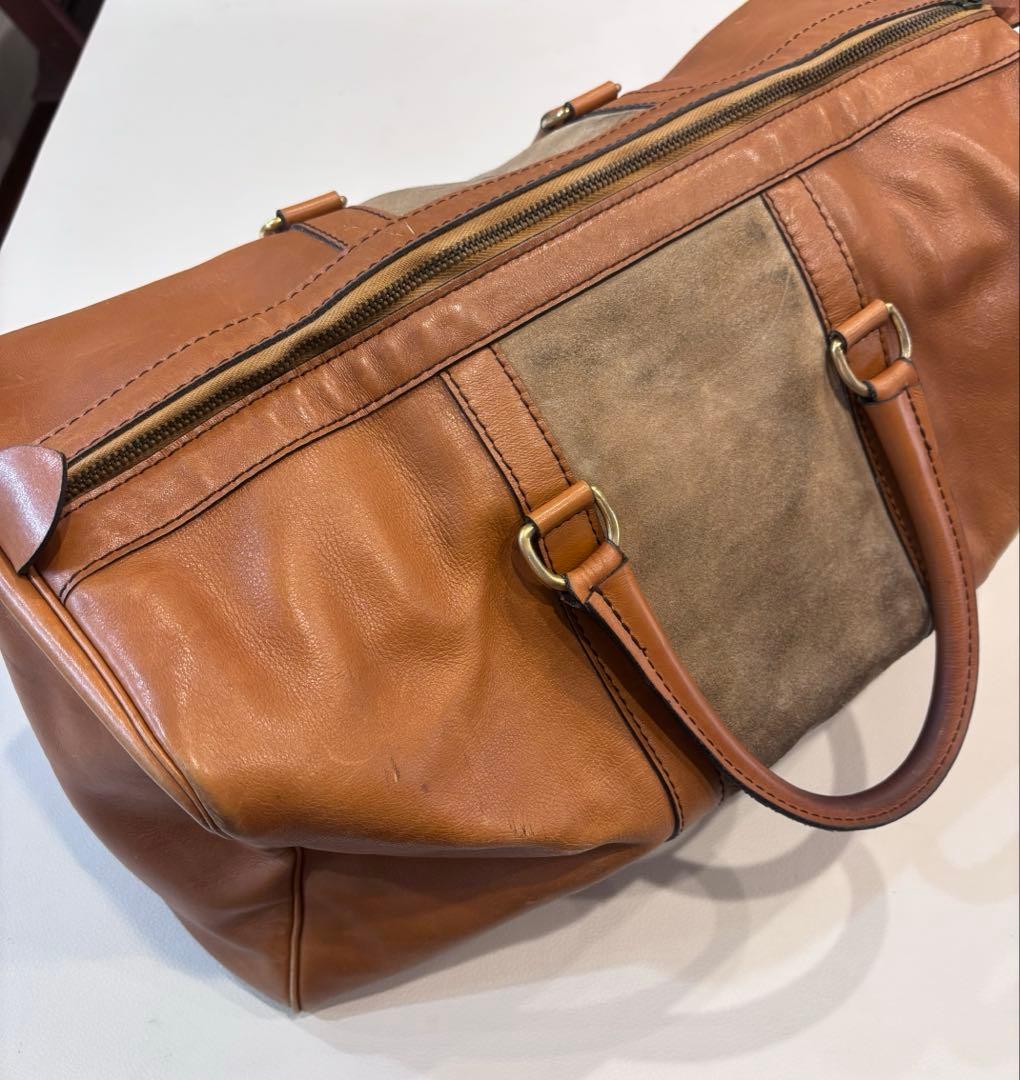 ChristianDior ディオール　ボストンバッグ　茶色　革　スエード