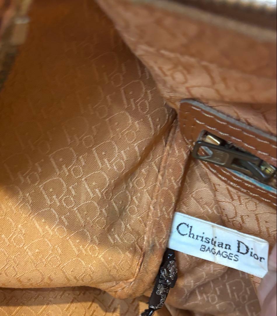 ChristianDior ディオール　ボストンバッグ　茶色　革　スエード