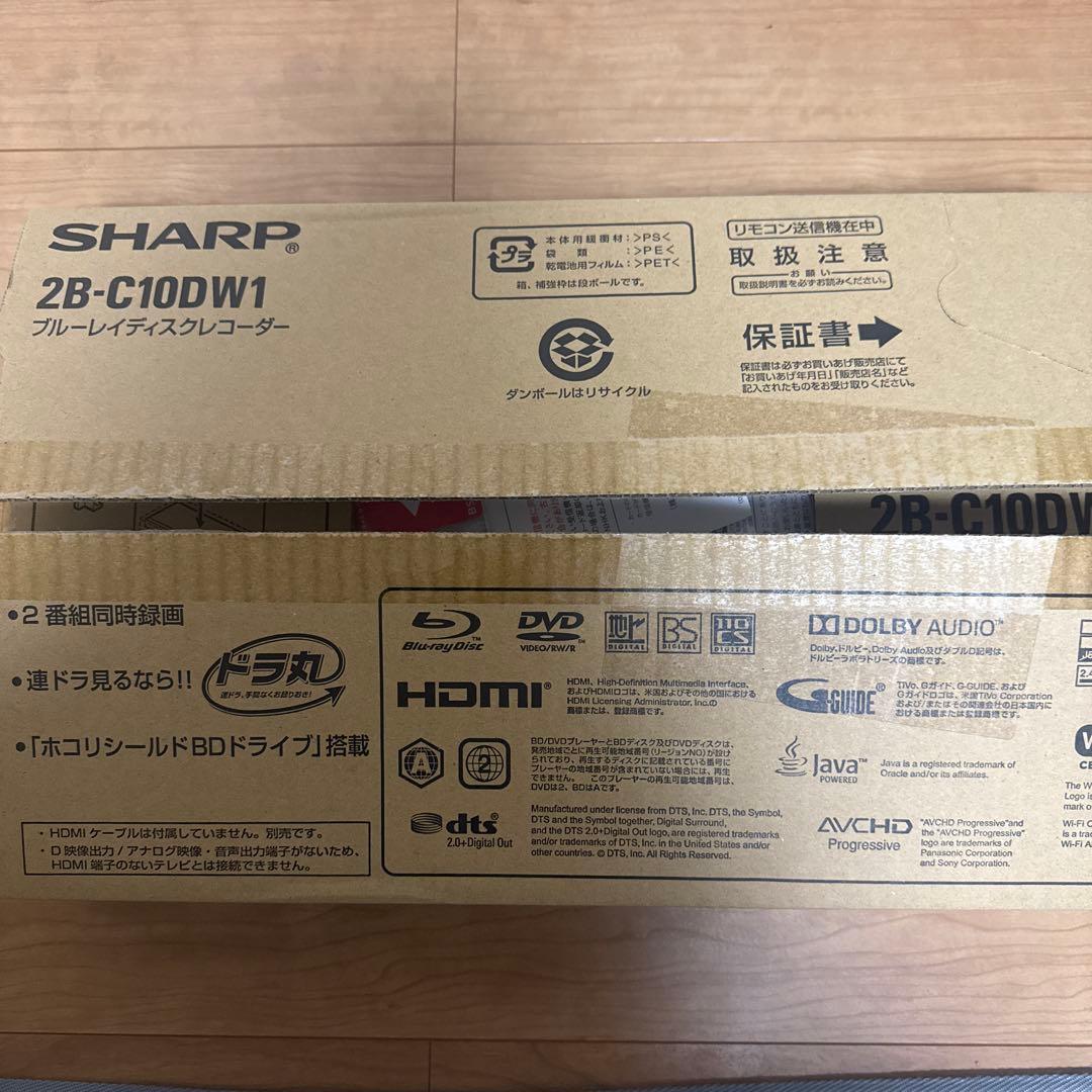 SHARP ブルーレイディスクレコーダー 2B-C10DW1