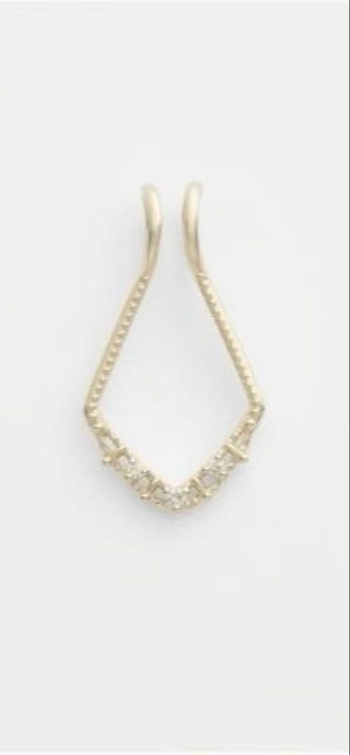 【新品未使用】agete K10 ダイヤモンドネックレスチャーム