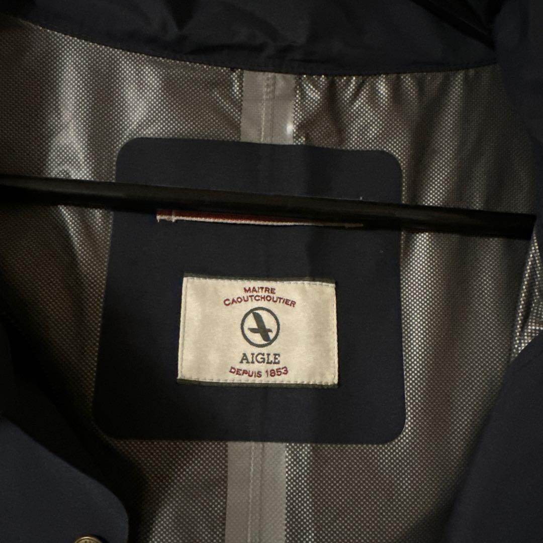 AIGLE ネイビー レインコート