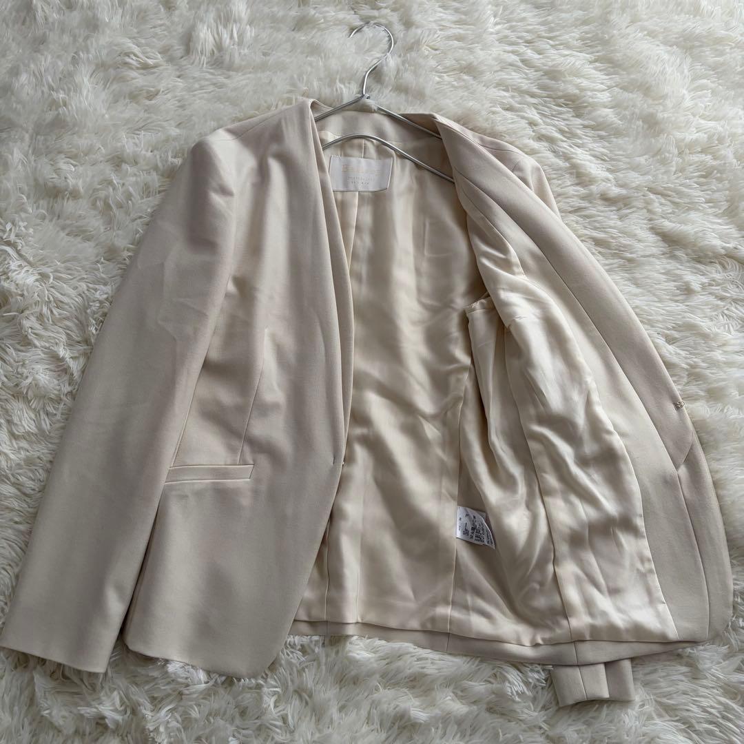 Ballsey ウールノーカラージャケット 36 オフホワイト