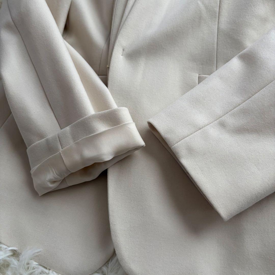 Ballsey ウールノーカラージャケット 36 オフホワイト