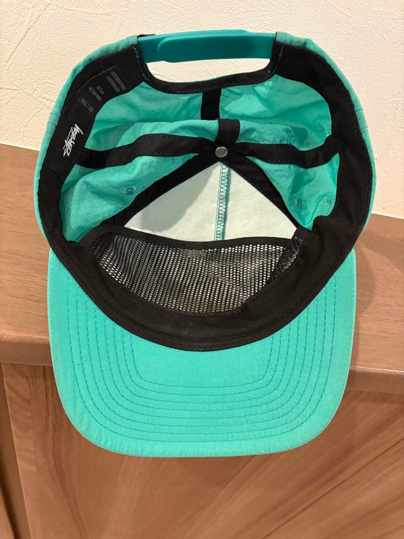 stussy ロゴ キャップ ターコイズ