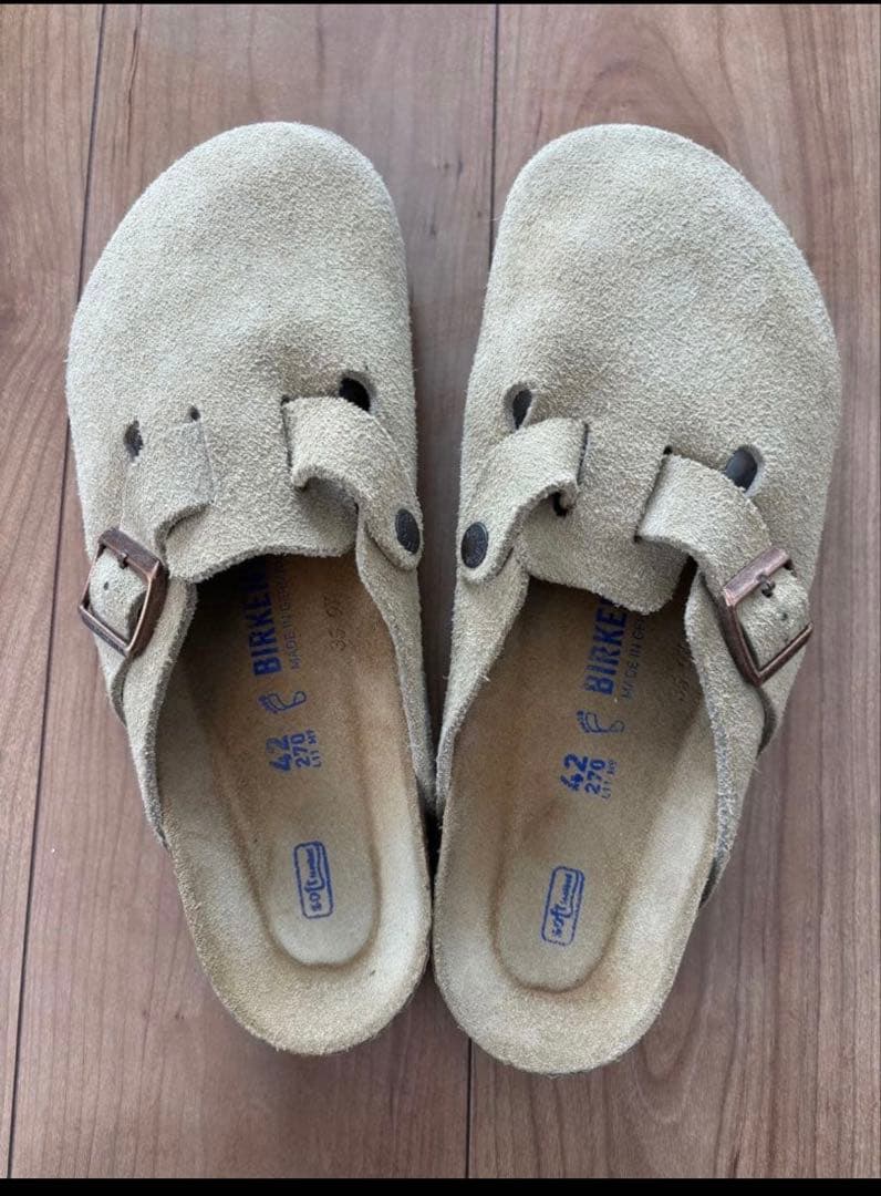 Birkenstock Birkis Boston 42 ベージュ