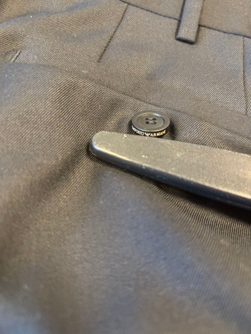 タグ付き極美品エンポリオアルマーニパンツ サイズ48ネイビー系未使用品イタリー製