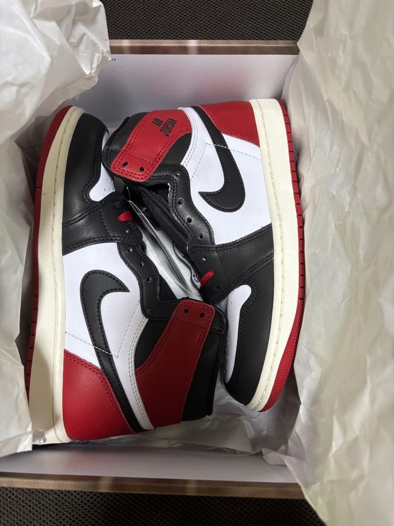 シューズ(男性用) AJ1 Retro High OG \"Black Toe Reimagined\"