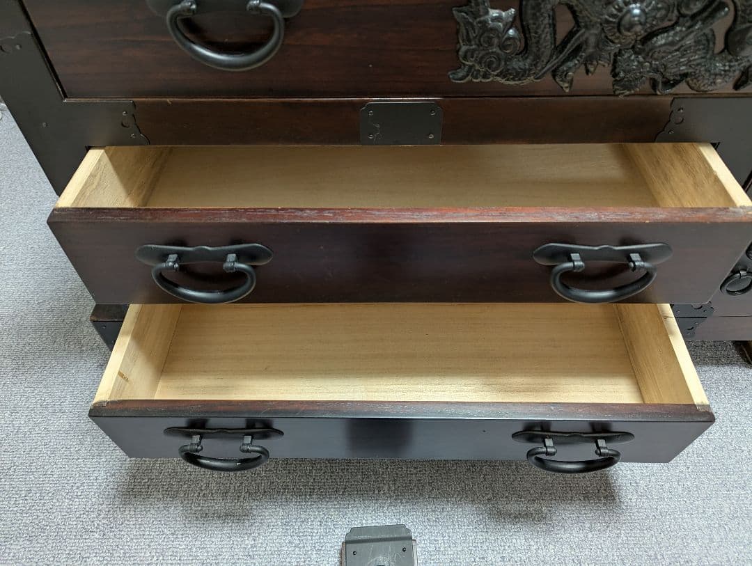 古民家家具 車箪笥 和ダンス　タンス アンティーク家具　民芸家具