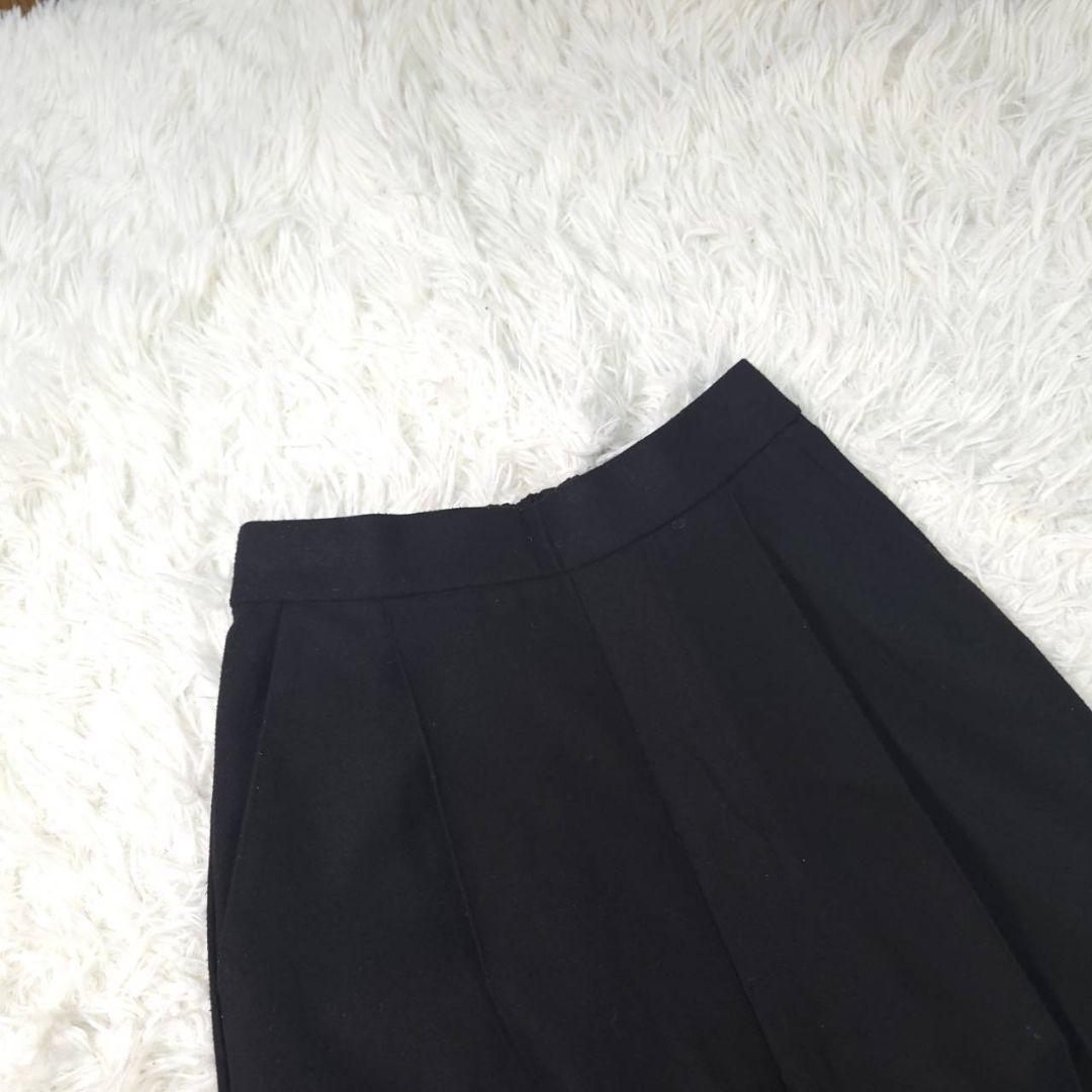 美品☆Nala ナラ　ピンタックサーモパンツ　イージーパンツ　ウエストゴム　黒