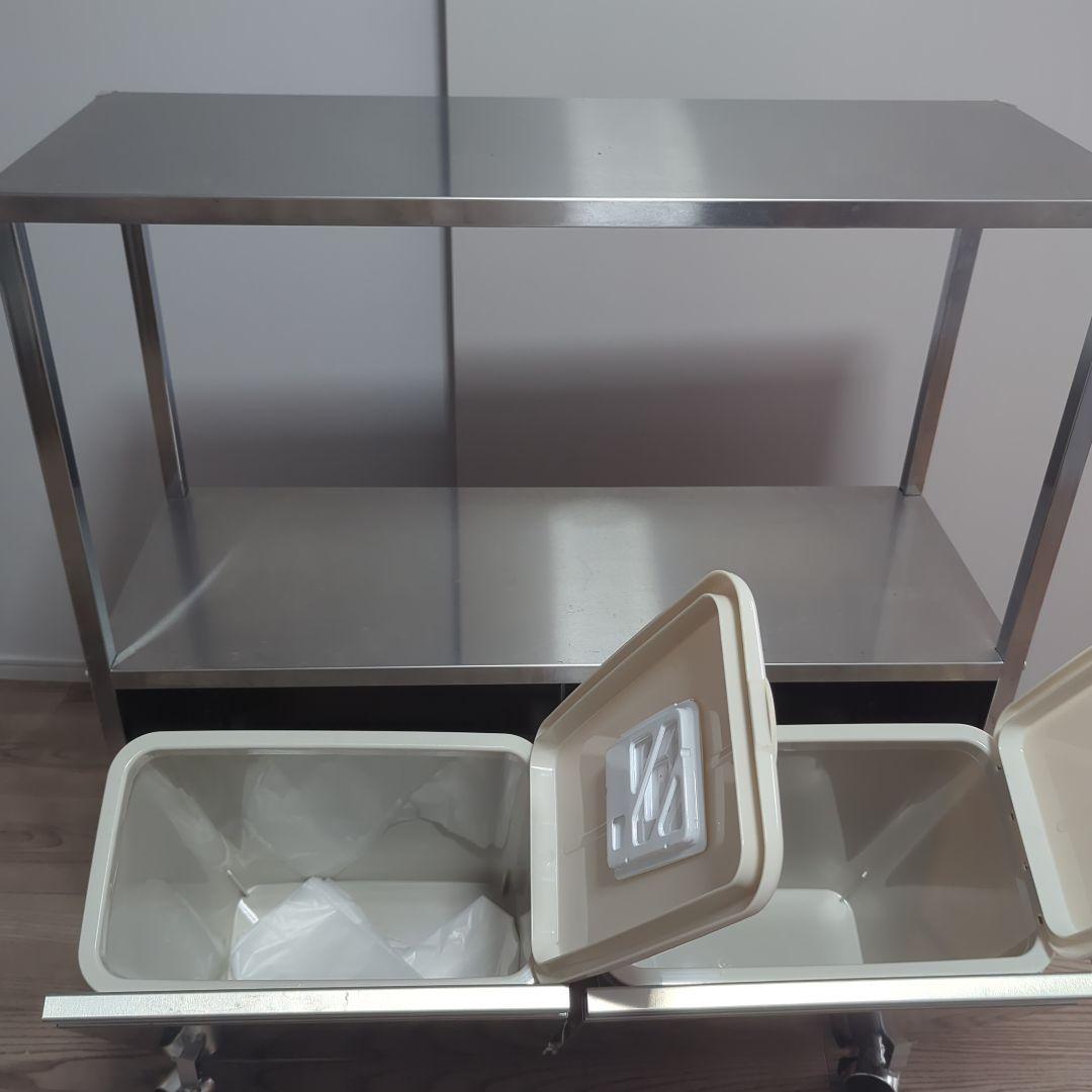 ステンレス製キッチンワゴン キャスター付き