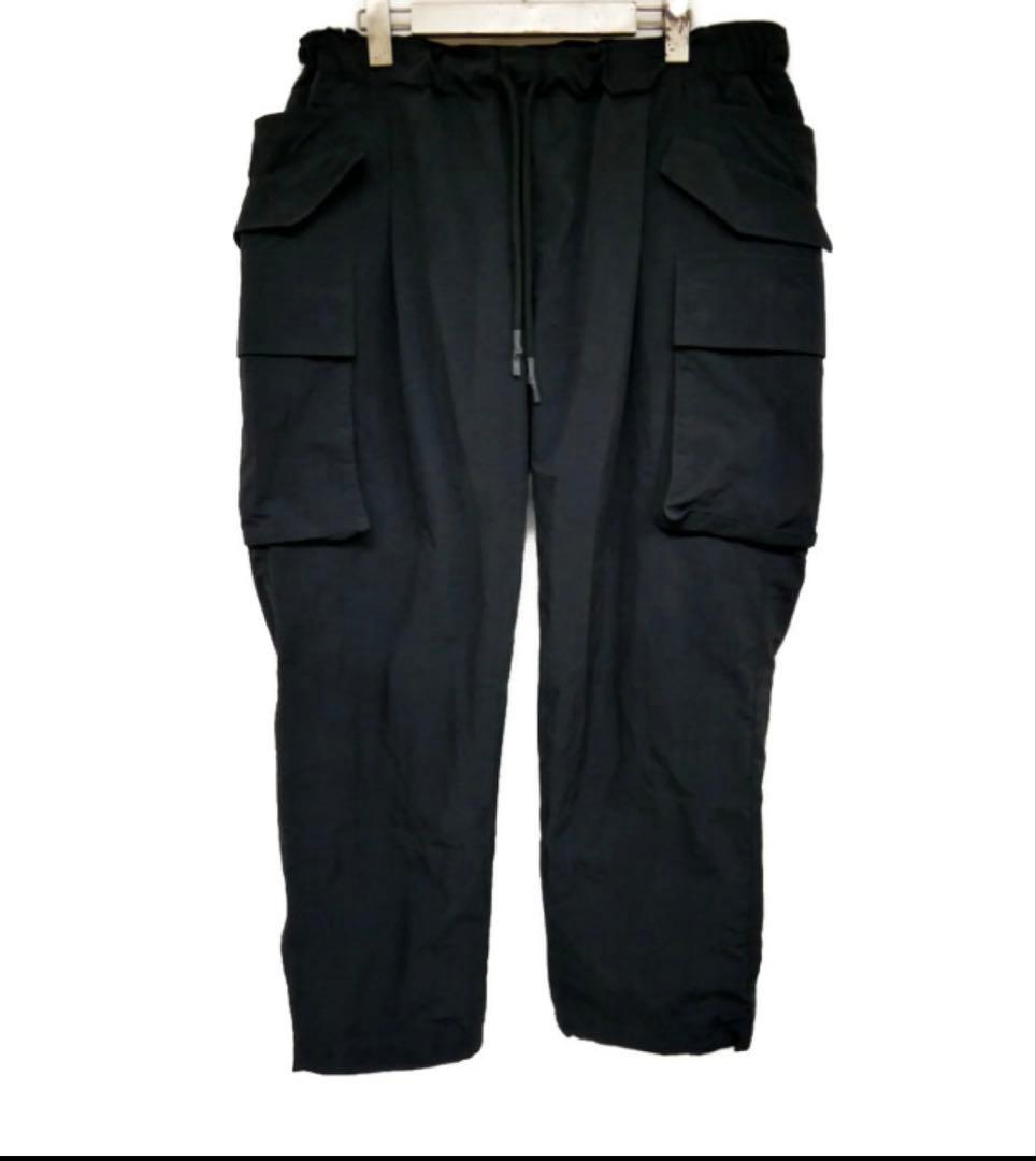 美品S.F.C WIDE CARGO PANTS BLACK ワイドカーゴL黒