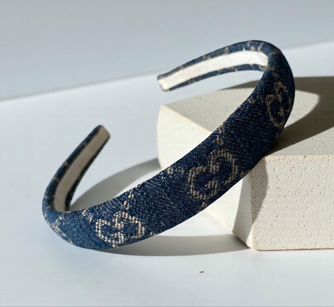 【GUCCI】グッチ『エコ ウォッシュ ド デニム ヘアバンド』カチューシャ